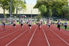 Girls under-15s 100 metres, 2019 North Eastern Track and Field Champs., Middlesbrough. Photo:  David T. Hewitson/Sports for All Pics